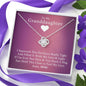 To My Grand Daughter - If You Need A Hug (Love Mimi) | Artisan Crafted 14k Gold Family Knot Necklace
