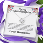 To My Granddaughter, Stand Tall | 14k White Gold Love Knot | Granddaughter Necklace Gift & Poem Card