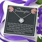 To My Granddaughter - You'll Be In My Heart | Beautiful 14k White Gold Family Forever Love Knot | Granddaughter Keepsake Gift w/ Message Card