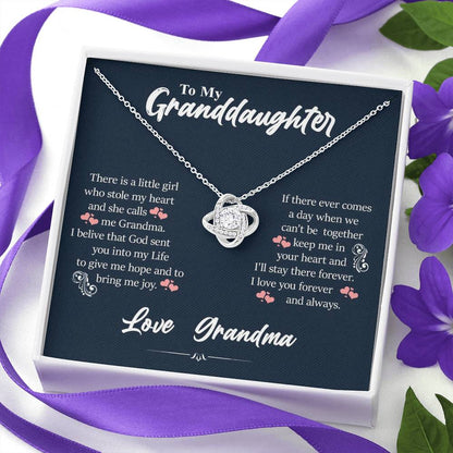 To My Grand Daughter - God Sent You in My Life | Artisan Crafted 14k Gold Family Knot Necklace