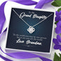 To My Grand Daughter - To Me, You Are the World | Artisan Crafted 14k White Gold Family Knot Necklace