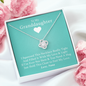 To My Grand Daughter (Love, Nana) - If Ever I'm Not Here | Handcrafted 14k White Gold Family Knot Necklace