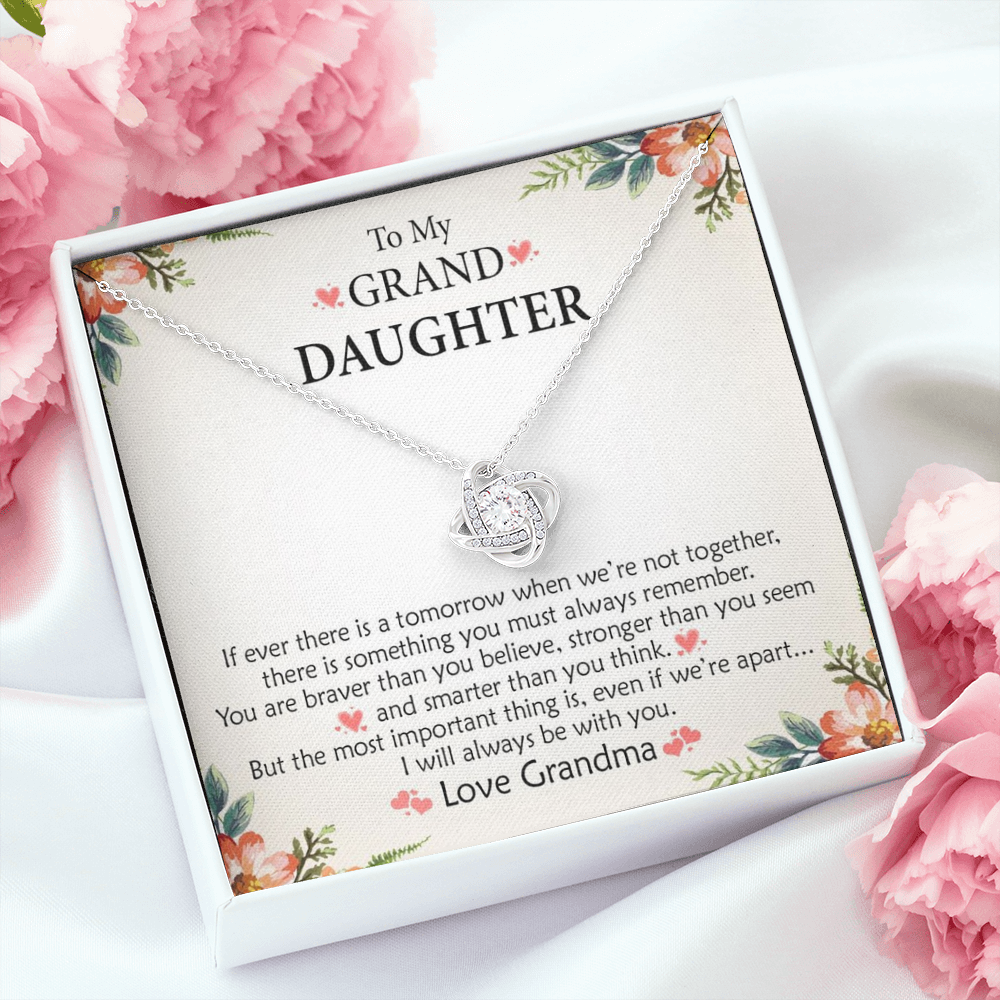 To My Grand Daughter - When We're Not Together (Love, Grandma) | Artisan Crafted 14k Gold Family Knot Necklace