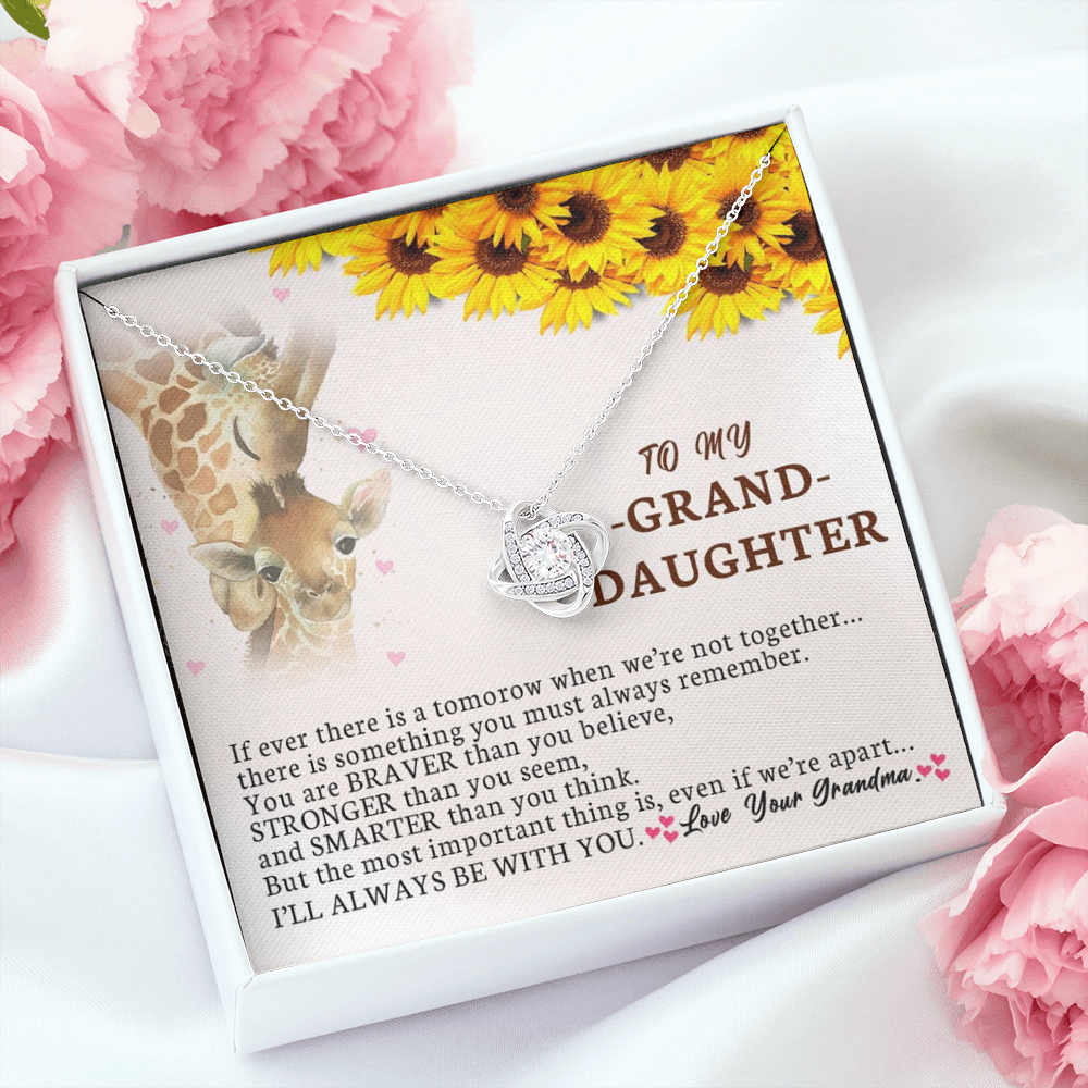 To My Grand Daughter - I'll Always Be With You | Artisan Crafted 14k Gold Family Knot Necklace