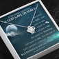To My Grand Daughter - God Gave Us You (Moon and Stars) | 14k Gold Artisan Crafted Family Knot Necklace