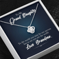 To My Grand Daughter - To Me, You Are the World | Artisan Crafted 14k White Gold Family Knot Necklace