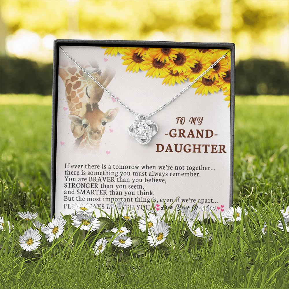 To My Grand Daughter - I'll Always Be With You | Artisan Crafted 14k Gold Family Knot Necklace