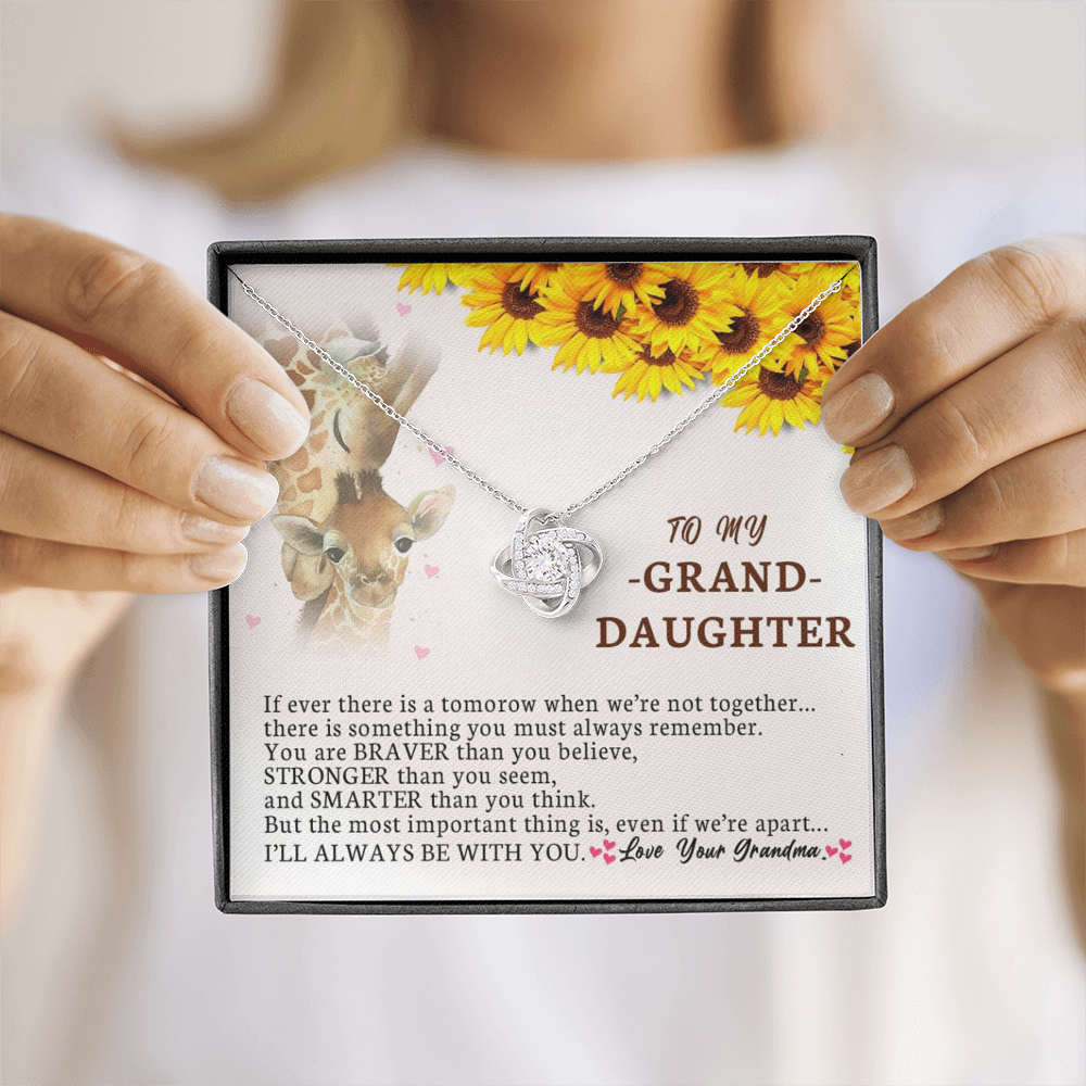 To My Grand Daughter - I'll Always Be With You | Artisan Crafted 14k Gold Family Knot Necklace