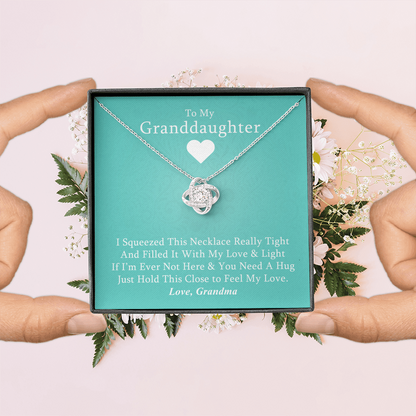 To My Grand Daughter - If I'm Ever Not Here (Love Grandma) | 14k White Gold Artisan Crafted Necklace & Gift Card