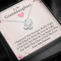 To My Grand Daughter - If You Need A Hug | Handcrafted 14k White Gold Family Knot Necklace