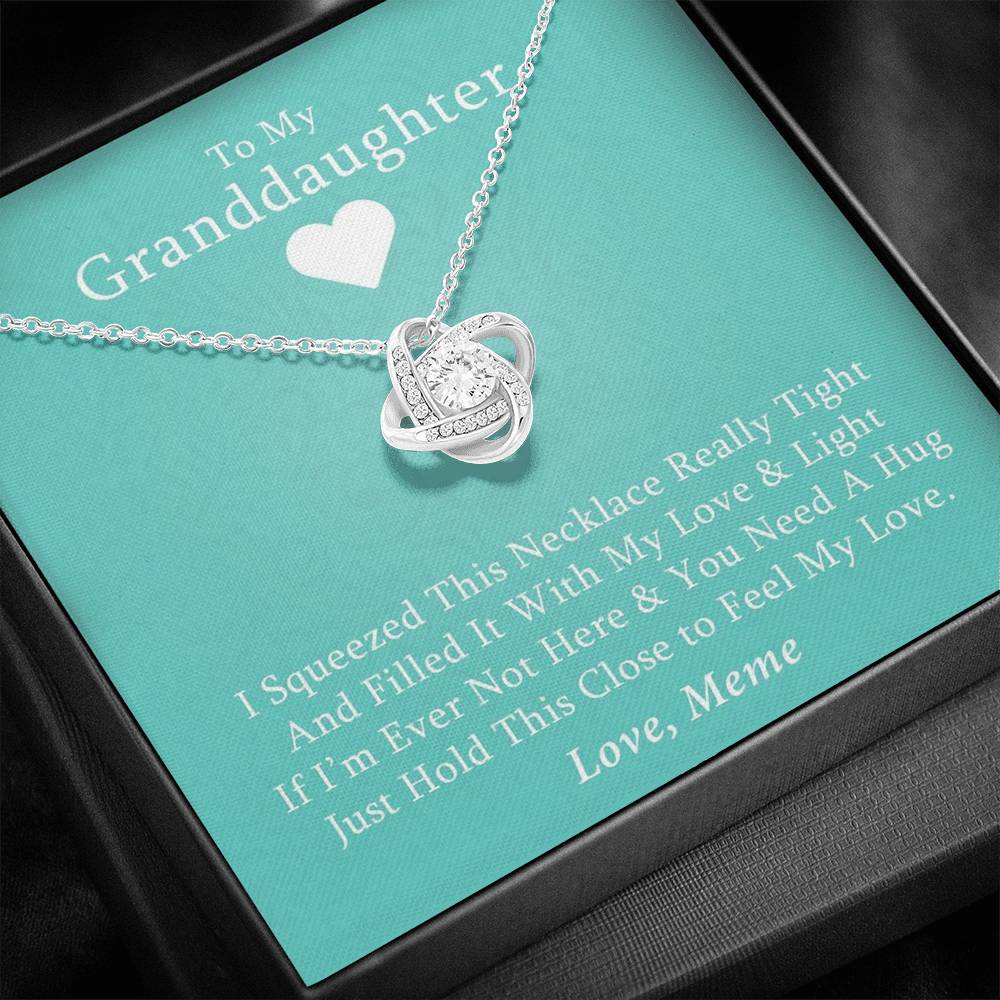 To My Grand Daughter - If I'm Ever Not Here (Love Meme) | Artisan Crafted 14k Brilliant Gold Family Knot Necklace