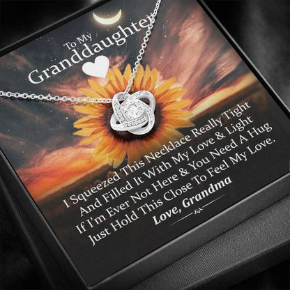 To My Grand Daughter - If I'm Ever Not Here (Grandma) | Handcrafted 14k Gold Family Knot Necklace