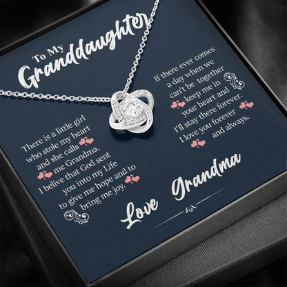 To My Grand Daughter - God Sent You in My Life | Artisan Crafted 14k Gold Family Knot Necklace