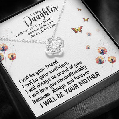 To My Daughter - Your Biggest Fan | Stunning Artisan Crafted 14k Gold Family Knot Necklace