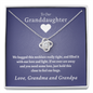 To My Granddaughters (Grandma & Grandpa) | Beautiful 14k White Gold Knot Necklace