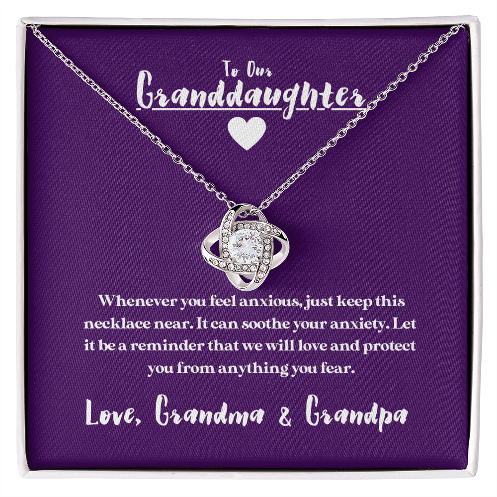 To Our Granddaughter - When You Feel Anxious | 14k White Gold Necklace