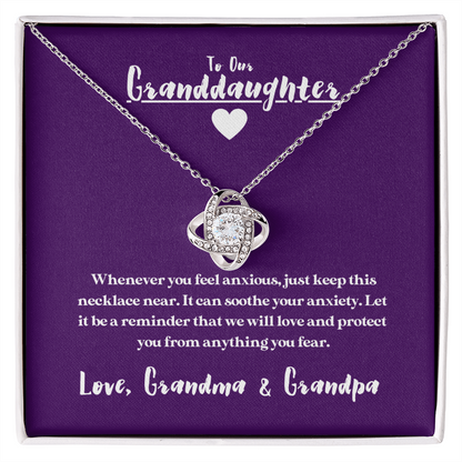 To Our Granddaughter - When You Feel Anxious | 14k White Gold Necklace
