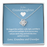 Granddaughter - Our Love (Blue) | Beautiful 14k White Gold Granddaughter Knot Necklace Standard Box