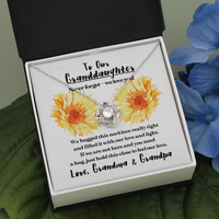 To Our Granddaughter - Love and Light | Beautiful 14k White Gold Family Forever Love Knot