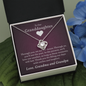 Granddaughter - Past, Present, Future | 14k White Gold & Stainless Steel Necklace (From Grandma and Grandpa)