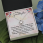 To My Granddaughter - You'll Be In My Heart | Beautiful 14k White Gold Family Forever Love Knot | Granddaughter Keepsake Gift w/ Message Card