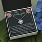 To My Granddaughter - You'll Be In My Heart | Beautiful 14k White Gold Family Forever Love Knot | Granddaughter Keepsake Gift w/ Message Card