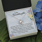 To My Granddaughter - You'll Be In My Heart  | Beautiful 14k White Gold Family Forever Love Knot | Granddaughter Keepsake Gift w/ Message Card