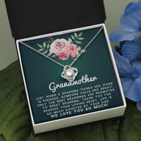 Great Grandmother - Promoted to Great | 14k White Gold Family Forever Love Knot | Grandma Nana Keepsake Gift w/ Message Card
