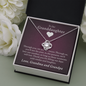 Granddaughter - Past, Present, Future | 14k White Gold & Stainless Steel Necklace (From Grandma and Grandpa)