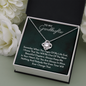 To My Granddaughter | Beautiful 14k White Gold Family Forever Love Knot | Granddaughter Keepsake Gift w/ Message Card