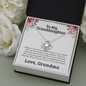 To My Granddaughter, Stand Tall | 14k White Gold Love Knot | Granddaughter Necklace Gift & Poem Card