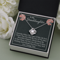To My Granddaughter - You'll Be In My Heart | Beautiful 14k White Gold Family Forever Love Knot | Granddaughter Keepsake Gift w/ Message Card