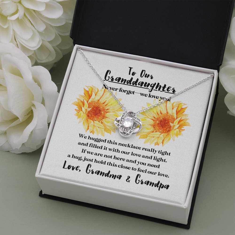 To Our Granddaughter - Love and Light | Beautiful 14k White Gold Family Forever Love Knot