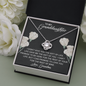 To My Granddaughter | Beautiful 14k White Gold Family Forever Love Knot | Granddaughter Keepsake Gift w/ Message Card