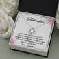 To My Granddaughter - Promise to Love You | Beautiful 14k White Gold Family Forever Love Knot | Granddaughter Keepsake Gift w/ Message Card