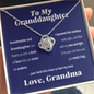 Granddaughter and Grandmother, Knot of Love | 14k White Gold and Stainless Steel Knot Necklace