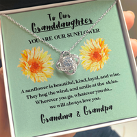 grand daughter necklace white gold knot