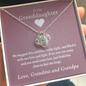 granddaughter gift necklace with box and card