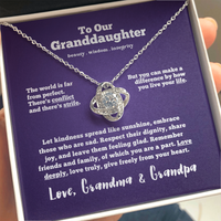 To Our Granddaughter - Wisdom | Beautiful 14k Gold & Stainless Steel Necklace