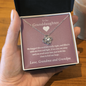 Granddaughter - Two Hugs (Grandma & Grandpa) | Beautiful 14k White Gold Granddaughter Knot Necklace