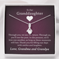 Granddaughter - Our Days of Laughter | 14k White Gold & Stainless Steel Necklace