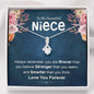 To My Beautiful Niece - Always Remember | Beautiful 14K White Gold Family Forever Pendant