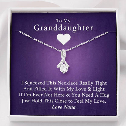 To My Grand Daughter - If I'm Ever Not Here (Love, Nana) | Beautiful 14k White Gold Family Forever Pendant