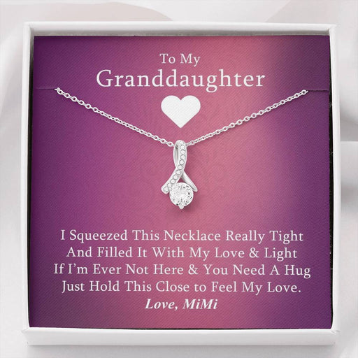 To My Grand Daughter - If I'm Ever Not Here (Love, Mimi) | Beautiful 14K White Gold Family Forever Pendant Standard Box