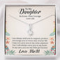 To My Daughter - In Every Step Of Your Life (Love, Mom) | Beautiful 14K White Gold Family Forever Pendant
