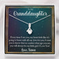To My Grand Daughter - Always Be My Little Girl (Love, Nana) | Beautiful 14K White Gold Family Forever Pendant