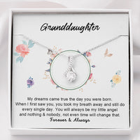 Grand Daughter - My Little Angel | Beautiful 14k White Gold Family Forever Pendant