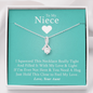 To My Niece - If I'm Ever Not Here (Love, Your Aunt) | Beautiful 14K White Gold Family Forever Pendant