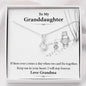 To My Grand Daughter - When We Can't Be Together (Love, Grandma) | Beautiful 14K White Gold Family Forever Pendant