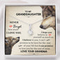 To My Grand Daughter - A Promise To Love You (Love, Your Grandma) | Beautiful 14K White Gold Family Forever Pendant